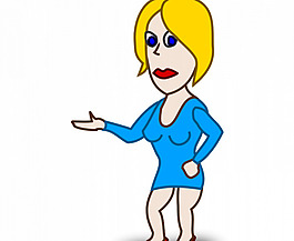 金發(fā)美女漫畫人物矢量圖