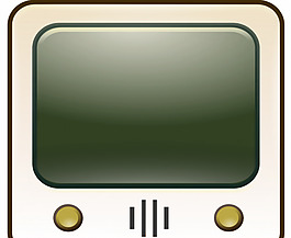 舊的CRT電視機(jī)矢量插畫(huà)