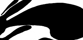 剪影矢量插画兔