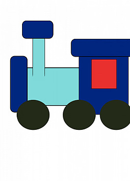 玩具火車的矢量插圖