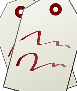 兩個標(biāo)簽矢量剪貼畫