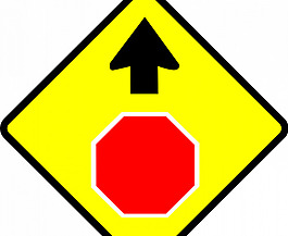 停止警示标志矢量图像