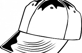 白色棒球帽的矢量圖像