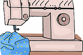 縫紉機(jī)的矢量繪圖