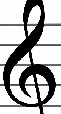 高音譜號矢量圖像