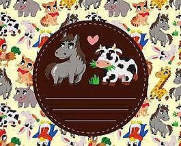 卡通背景 動(dòng)物背景圖片