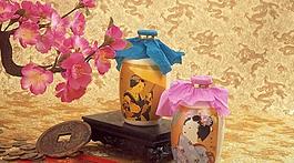 鲜花美酒图片