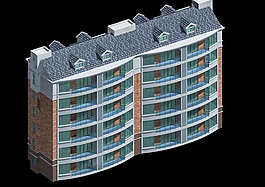3D現(xiàn)代建筑模型設計