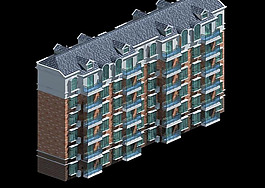 住宅區(qū)現(xiàn)代建筑3D模型設(shè)計(jì)