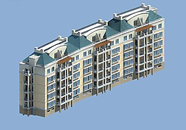精致現(xiàn)代建筑群3D模型設計