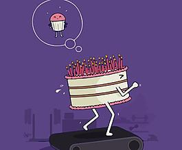 跑步生日蛋糕圖片