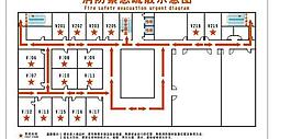 消防指示圖 走火圖 平面圖 酒店 賓館 客房圖片