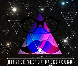 時髦星系矢量背景圖片