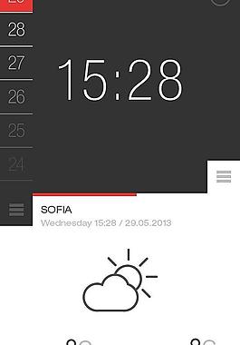 天氣時間app界面psd分層