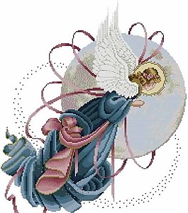 嫦娥十字繡