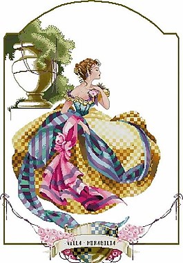美麗女人十字繡