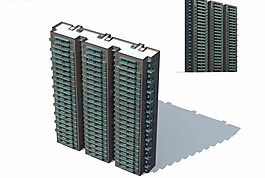 獨棟高層商業(yè)大廈3D模型設(shè)計