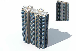 高层建筑群3D模型设计