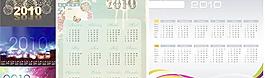 5款2010年年歷日歷矢量圖