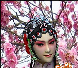 桃花京剧模型