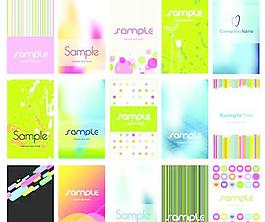 潮流卡片樣本矢量素材