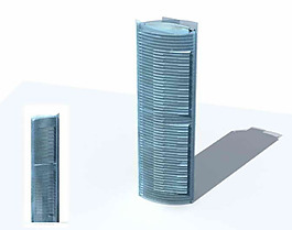 獨棟3D多層建筑模型