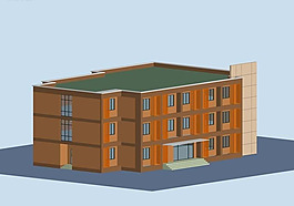 現(xiàn)代高級(jí)宿舍建筑3d效果圖