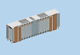 現代辦公樓建筑3d效果圖