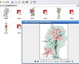 百合花朵十字繡
