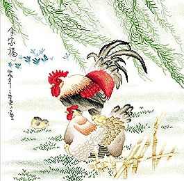 十字绣全家福鸡图纸图片