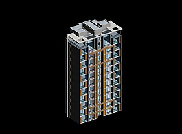 小高層住宅樓模型