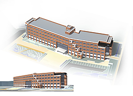 公共建筑辦公樓設(shè)計3D模型素材