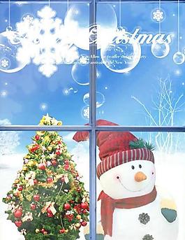 圣誕節(jié)圣誕樹雪人PSD素材