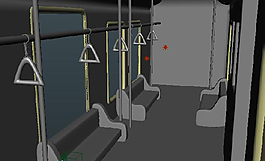 3D地鐵車廂內場景