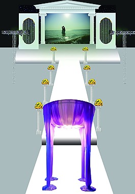 婚禮現(xiàn)場(chǎng)3d效果圖紫色