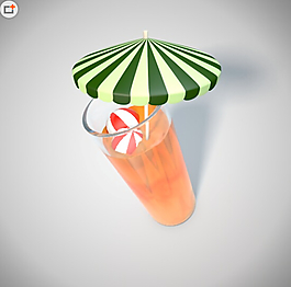 夏季冷飲模型
