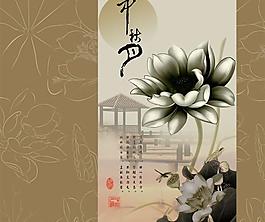 古典中秋月文化psd分層素材