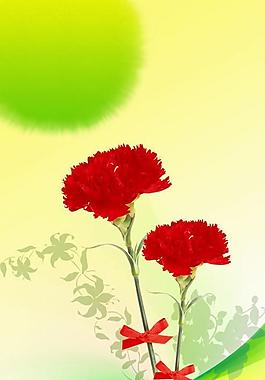 母親節(jié)康乃馨背景psd分層模板