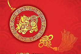 傳統(tǒng)虎年春節(jié)封面psd分層素材