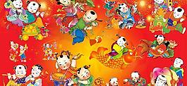 中国娃娃招财童子psd素材大集合