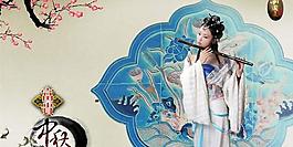 古典中國風(fēng)中秋賀卡psd分層模板