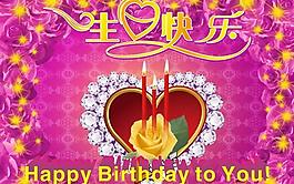 生日快樂賀卡psd圖片素材