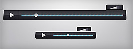 黑色音頻播放器