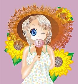 冰淇淋女孩圖片