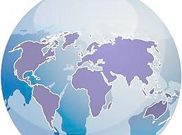 矢量素材水晶地球地圖設(shè)計