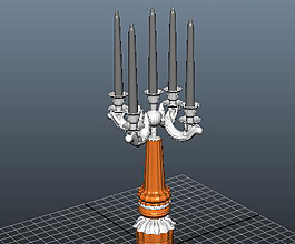 3D燭臺模型