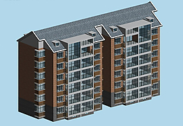 多層現(xiàn)代住宅樓3D模型設(shè)計(jì)