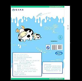 蓝光牛奶包装图片