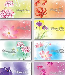 夢(mèng)幻鮮花名片設(shè)計(jì)psd素材