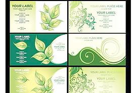環保主題卡片模板矢量圖